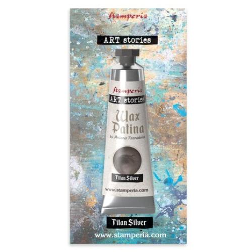 Stamperia Art Stories Wax Patina Titan Silver 40ml (KECW04)