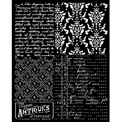 Stamperia Brocante Antiques Thick Stencil 20x25cm Mixed Patterns