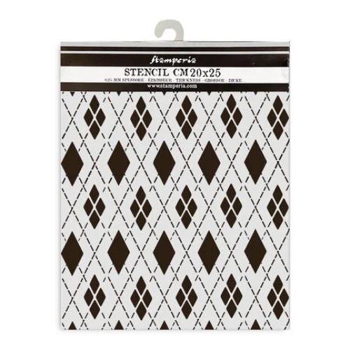 Stamperia Master of Magic Thick Stencil 20x25cm Rhombus Pattern (KSTD176)