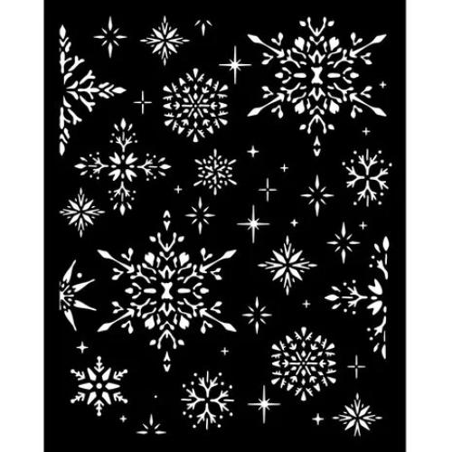 Stamperia The Owl's House Thick Stencil 20x25cm Snowflakes (KSTD184)