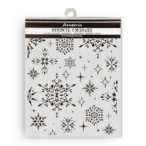 Stamperia The Owl's House Thick Stencil 20x25cm Snowflakes (KSTD184)