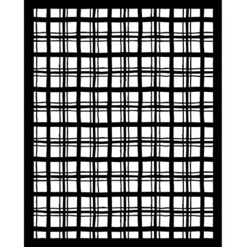 Stamperia Whispering Woods Thick Stencil 20x25cm Tartan Pattern (KSTD186)