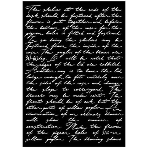 Stamperia Art Stories A3 Big Stencil Writings (KSTDA3005) - Postage as per Actual