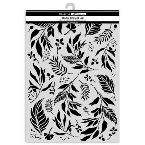 Stamperia Art Stories A3 Big Stencil Leaves (KSTDA3006) - Postage as per Actual