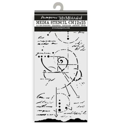 Stamperia Silent Sea Thick Stencil 12x25cm Fossil (KSTDL116)