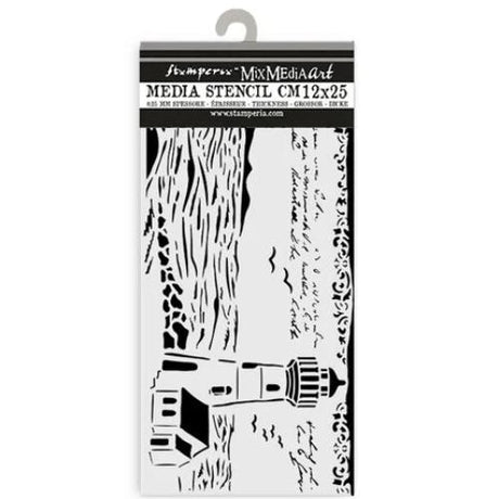 Stamperia Silent Sea Thick Stencil 12x25cm Lighthouse (KSTDL117)