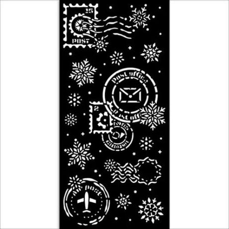 Stamperia Gear up for Christmas Thick Stencil 12x25cm Snowflakes (KSTDL141)