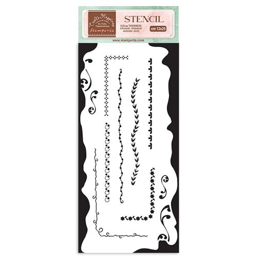 Stamperia -  Thick Stencil - Create Happiness Welcome Home Borders