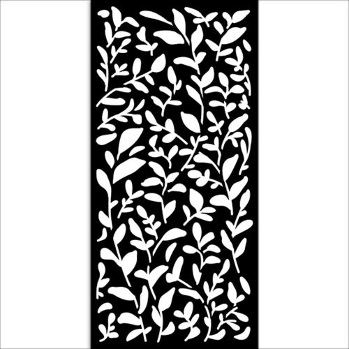 Stamperia Create Happiness Secret Diary Thick Stencil 12x25cm Leaves Pattern (KSTDL92)