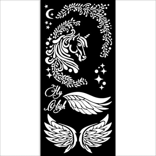 Stamperia Wonderland Thick Stencil 12x25cm Unicorn (KSTDL95)