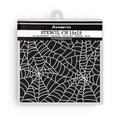 Stamperia Whispering Woods Thick Stencil 18x18cm Spider Pattern (KSTDQ127)