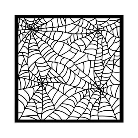 Stamperia Whispering Woods Thick Stencil 18x18cm Spider Pattern (KSTDQ127)