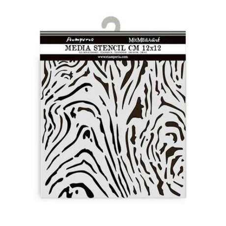 Stamperia Hidden Grove Thick Stencil 12x12cm Wood Pattern (KSTDS29)
