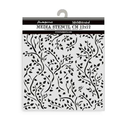 Stamperia House of Roses Thick Stencil 12x12cm Brench Pattern (KSTDS33)