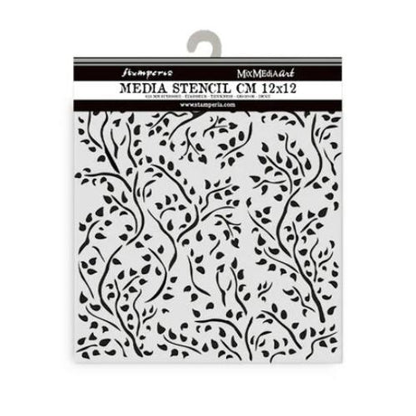 Stamperia House of Roses Thick Stencil 12x12cm Brench Pattern (KSTDS33)