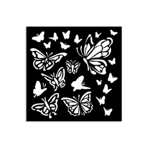 Stamperia House of Roses Thick Stencil 12x12cm Papillon (KSTDS34)
