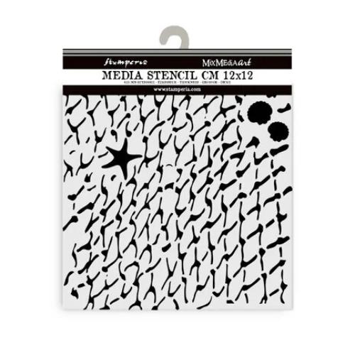 Stamperia Silent Sea Thick Stencil 12x12cm Net (KSTDS39)