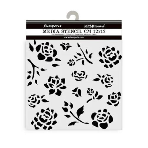 Stamperia Timeless Thick Stencil 12x12cm Buds Pattern (KSTDS43)