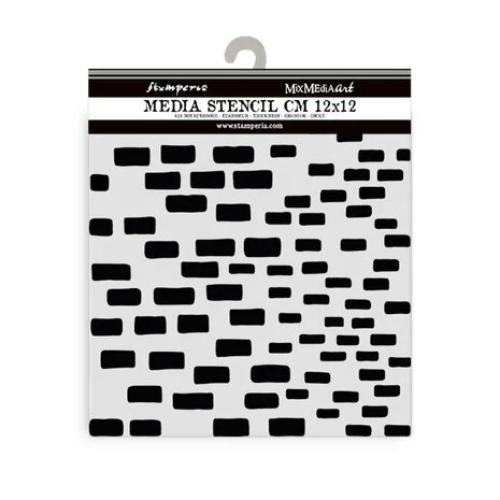 Stamperia Silent Sea Village Thick Stencil 12x12cm Bricks Pattern (KSTDS44)