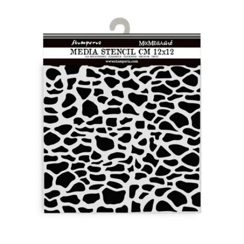 Stamperia Silent Sea Village Thick Stencil 12x12cm Stones Pattern (KSTDS45)