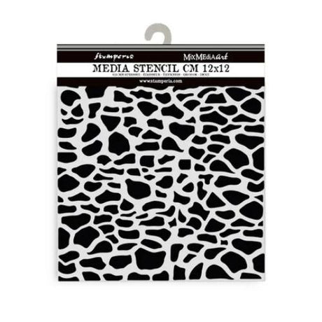 Stamperia Silent Sea Village Thick Stencil 12x12cm Stones Pattern (KSTDS45)