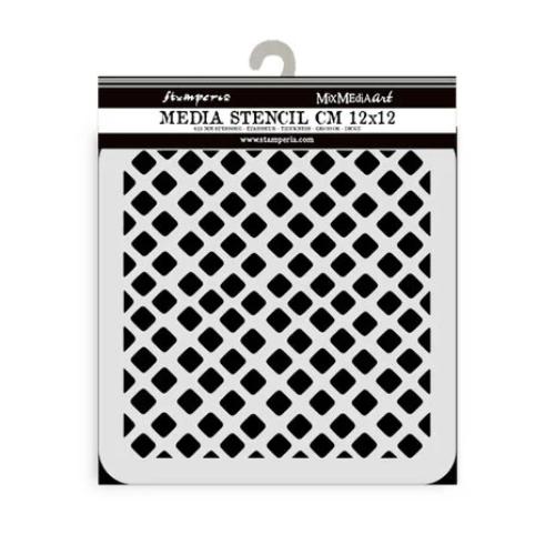 Stamperia Candy Christmas Thick Stencil 12x12cm Waffle Attern (KSTDS50)