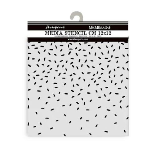 Stamperia Candy Christmas Thick Stencil 12x12cm Drippling with Sugar Sparkling (KSTDS51)