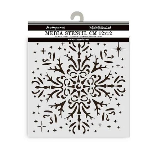 Stamperia The Owl's House Thick Stencil 12x12cm Snowflake (KSTDS52)