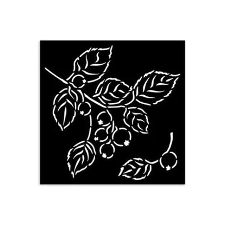 Stamperia Whispering Woods Thick Stencil 12x12cm Berries (KSTDS60)