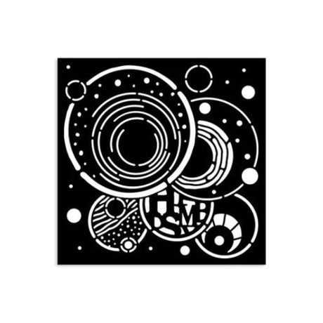 Stamperia Furry Friends Thick Stencil 12x12cm Vibrant Circles (KSTDS62)