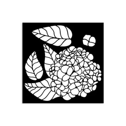 Stamperia Quiet Days Thick Stencil 12x12cm Hydrangea (KSTDS64)
