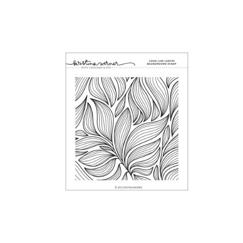 Concord & 9th - Long Line Leaves Background Stamp (6 x 6)