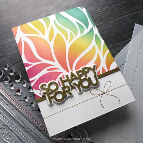 Concord & 9th - Long Line Leaves Stencil Pack (6 qty; 6 x 6)