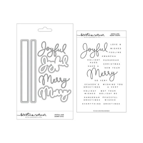 Concord & 9th - Joyful and Merry Stamp Set (4 x 6) and Die Bundle