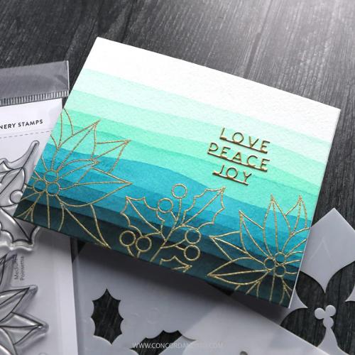 Concord & 9th - Winter Greenery Stamp Set (6 x 8), Stencil Pack (3 qty; 6 x 6) and Die Bundle - Postage as per Actual