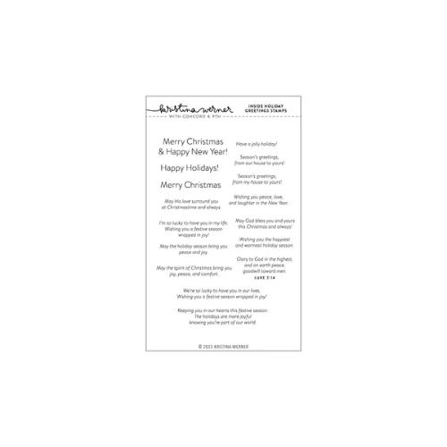 Concord & 9th - Inside Holiday Greetings Stamp Set (4 x 6)