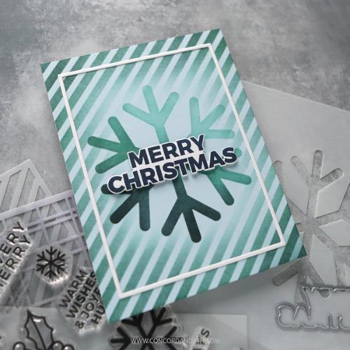 Concord & 9th - Simple Christmas Stamp Set (4 x 6), Stencil Pack (6 qty; 6 x 6) and Die Bundle - Postage as per Actual