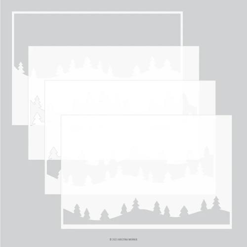 Concord & 9th - Trees and Forest Stencil Pack (4 qty; 6 x 9)