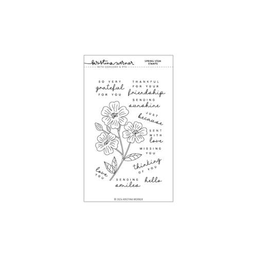 Concord & 9th - Spring Stem Stamps (4 x 6), Stencils & Dies Bundle - Postage as per Actual
