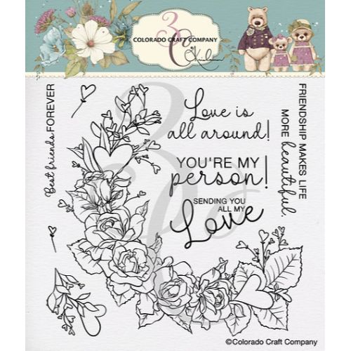 Colorado Craft Company - Kris Lauren~Best Friends Forever 6 x 6 Clear Stamps