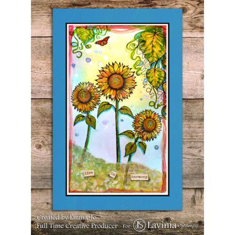 Lavinia Stamps - Open Sunflower Stamp
