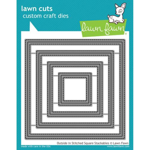 Lawn Fawn - Lawn Cuts - Outside In Stitched Square Stackables Dies