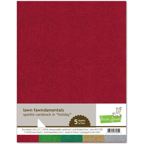 Lawn Fawn - Sparkle Cardstock - Holiday