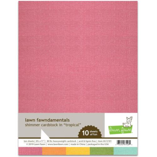 Lawn Fawn - Shimmer Cardstock - Tropical
