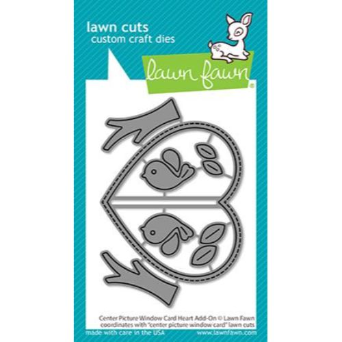 Lawn Fawn - Center Picture Window Card Heart Add-On Dies