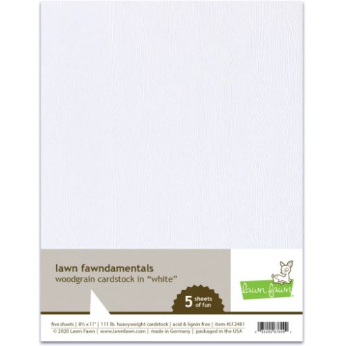 Lawn Fawn - Woodgrain Cardstock - White