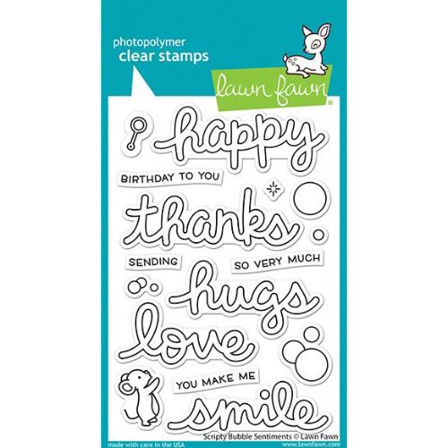Lawn Fawn - Stamps - Scripty Bubble Sentiments