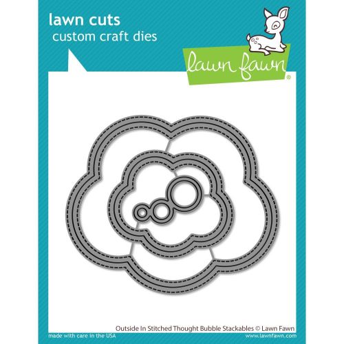 Lawn Fawn - Lawn Cuts - Outside In Stitched Thought Bubble Stackables