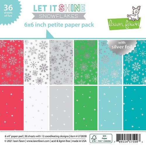 Lawn Fawn - Paper - Let it Shine Snowflakes - Petite Paper Pack
