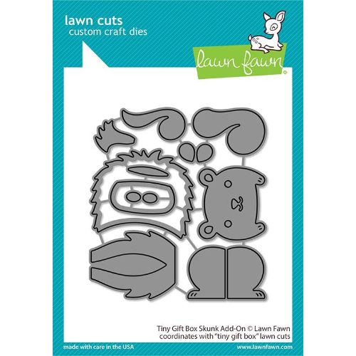 Lawn Fawn - Lawn Cuts - Tiny Gift Box Skunk Add-On Dies